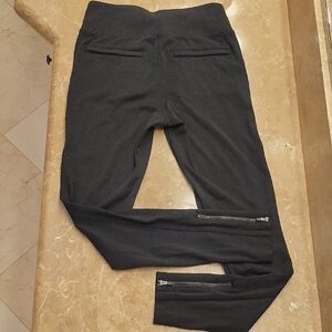 Athleta Black Side-Ankle Zippered Leggings Seamless Stretch, S